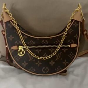 Louis Vuitton Black and Brown Monogram Shoulder Bag
